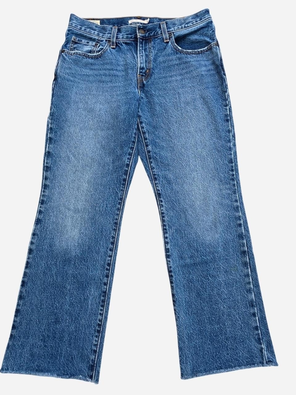 29 (See Measurements) Levi’s Premium Middy Ankle Bootcut Raw Hem Jeans